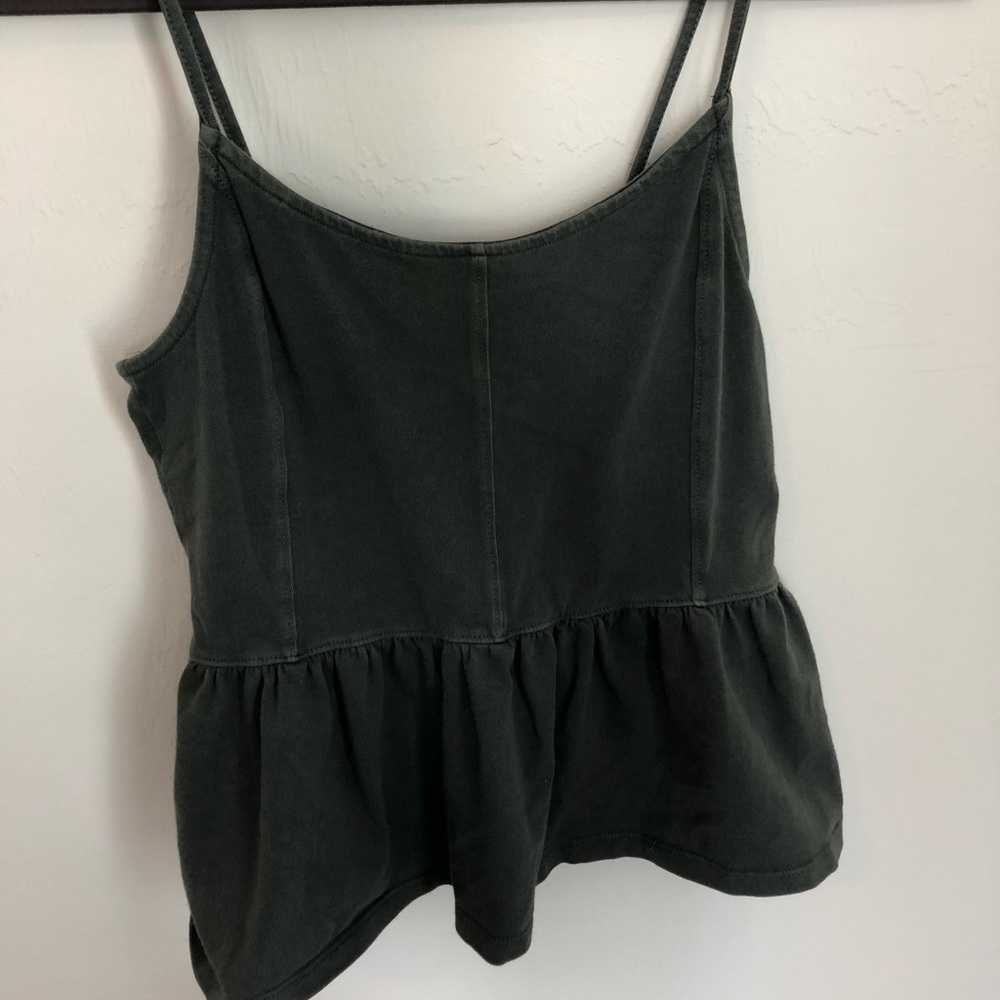 Gray Cropped Tank Top